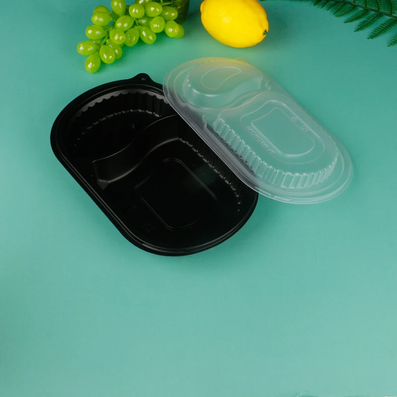 PP plastic tray black tray for food package serving reusable plastic fast food tray