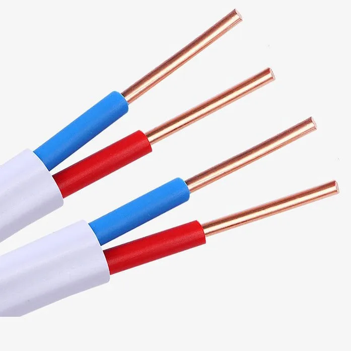 Factory twin Pvc Insulated Wire 2  3Core 0.75mm 1mm 1.5mm 2.5mm 4mm 6mm 10mm flat Power cord electric wire cable