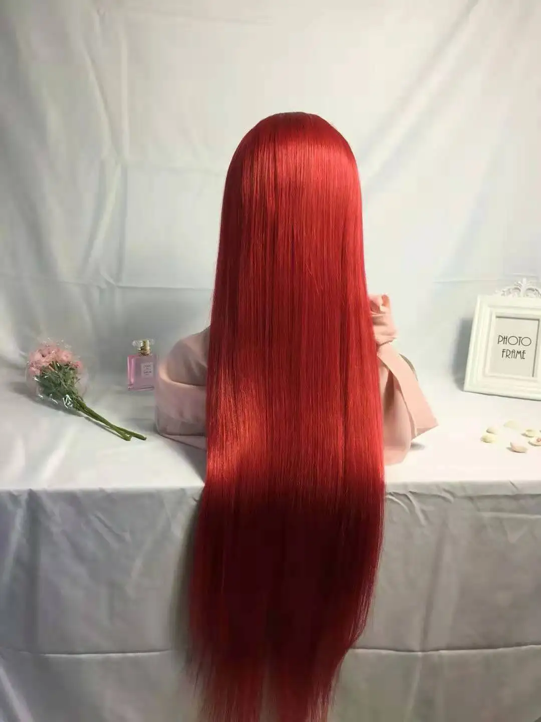 Hand making full lace wig manufacture factory price remy hair wig silky straight