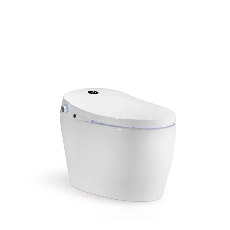 Luxury ceramic tankless WC bathroom automatic flushing bidet heat  intelligent electronic smart toilet with remote