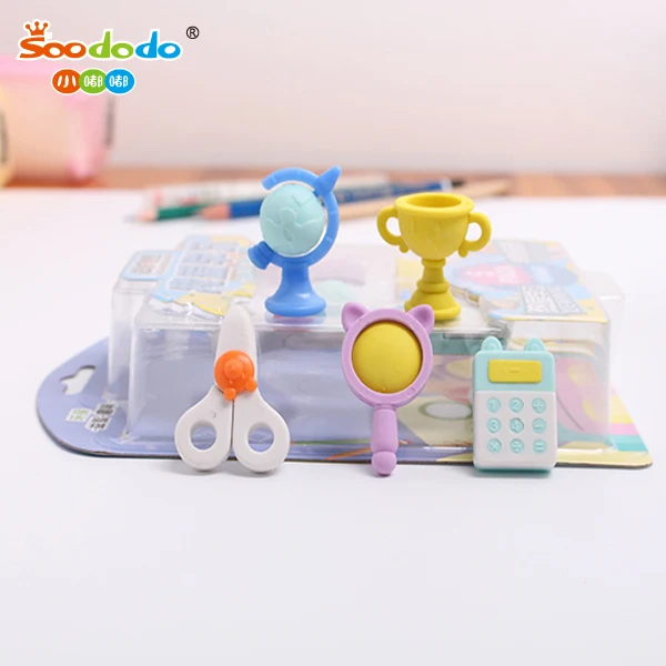 Saudodo XDN0198 оптовая продажа набор канцелярских принадлежностей 3D воронка калькулятор степлер карандаш ластик для детей