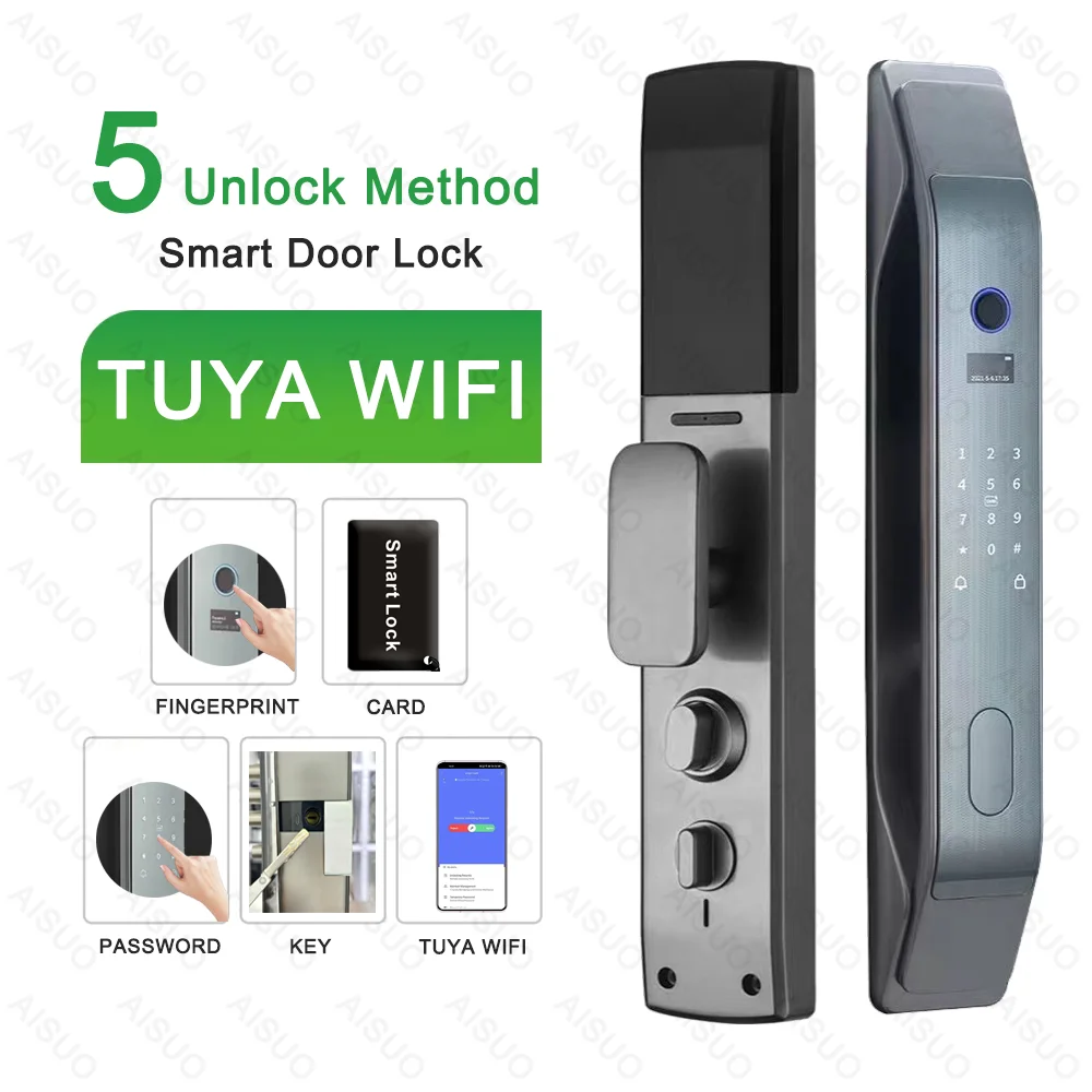 AISUO Electric Waterproof Outdoor Mortise  Cylinder With Computer Keys    Digital Cerradura Inteligente Smart Door Lock