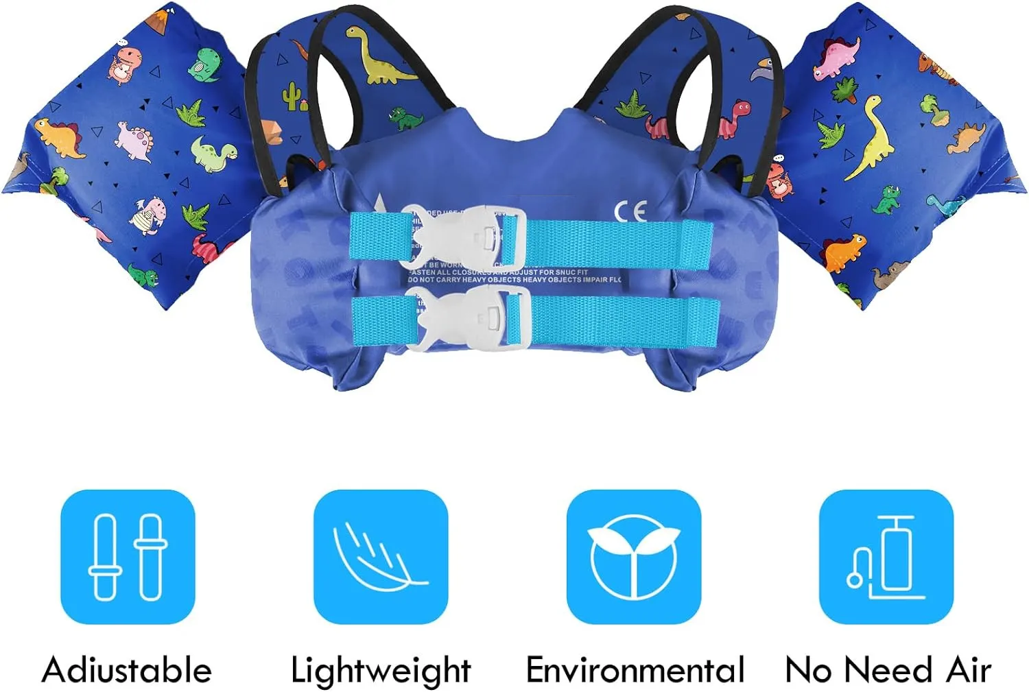 Chriffer Kids Swim Vest Life Jacket for 22-66 Pounds Boys and Girls, Toddler Floatie with Shoulder Harness Arm Wings Beach Pool