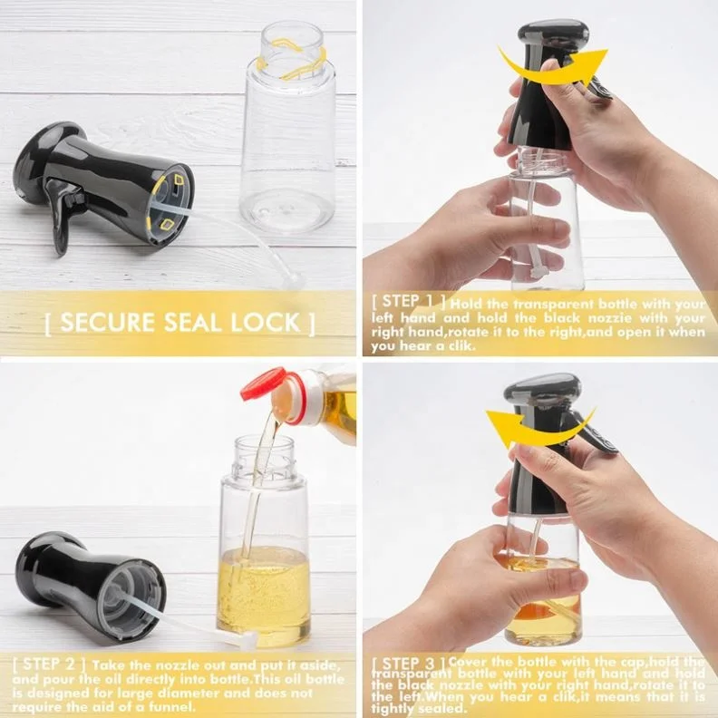 Hot Selling Oil Sprayer For Cooking Food Grade Plastic Dispenser Mister Bpa Free Spray Bottle Multipurpose