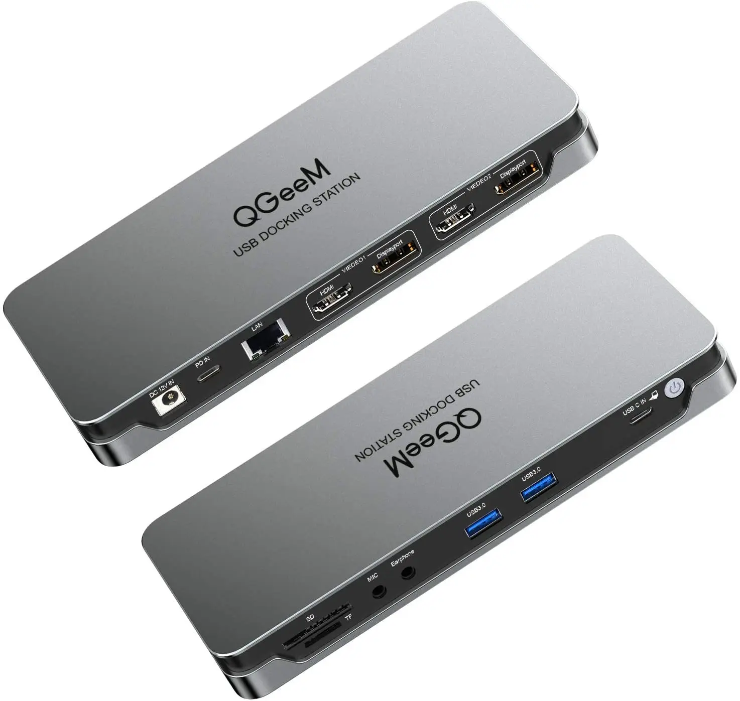 USB C 14 in 1 Universal Docking Station 4K Dual Display Thunderbolt3 Laptop Compatible with Chrome OS,MacOS,Windows