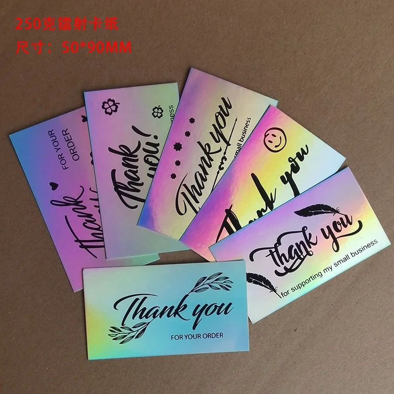 Custom printed postcards thank you cards with logo for small business