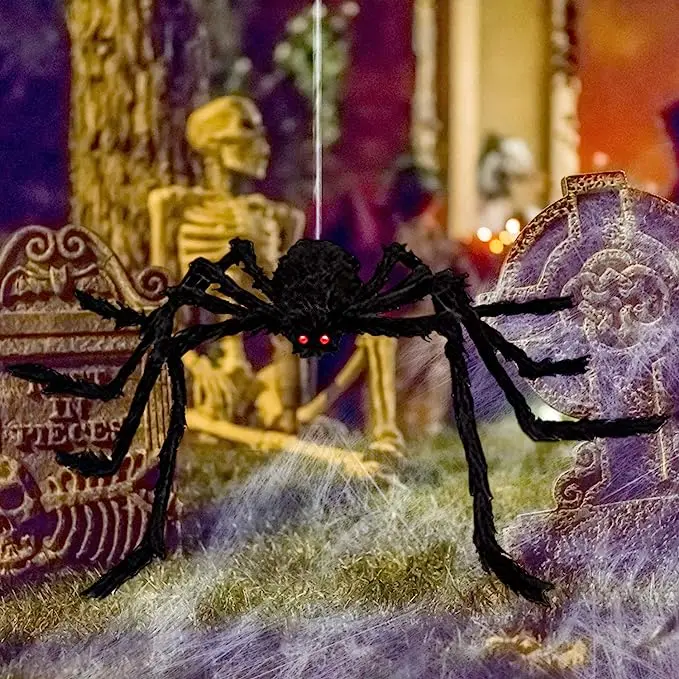 Halloween Decorations Secret Party Ghost Magnator Cotton Mesh Tulle Sticky Giant Spider-Man Shooter Web