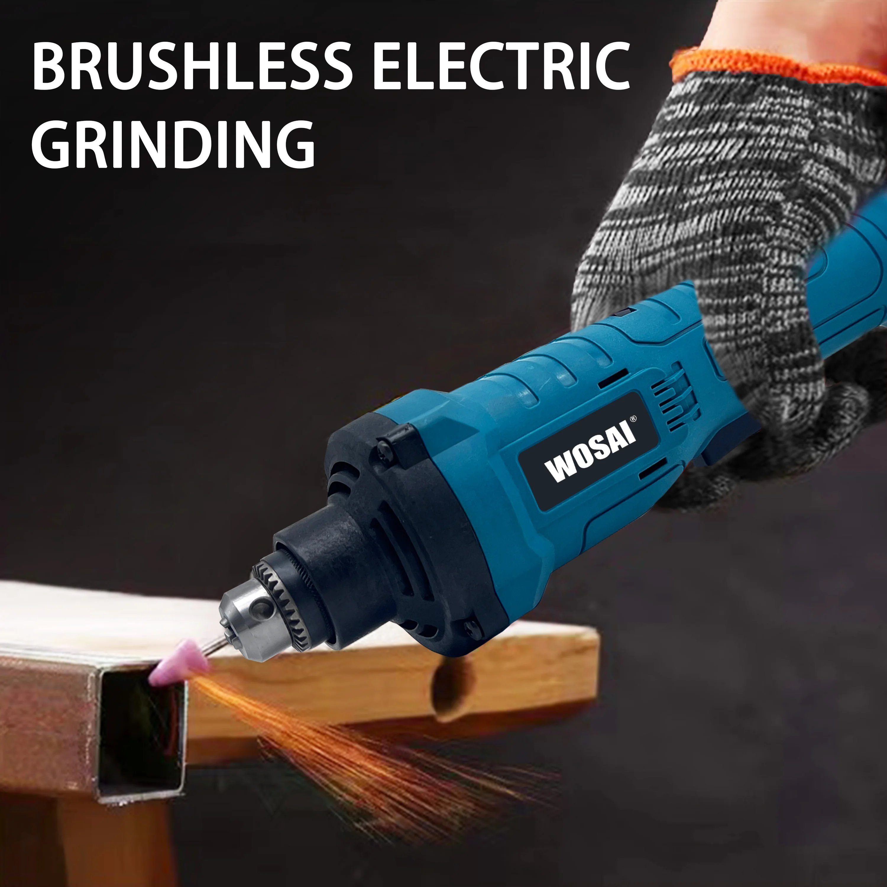 Industry Small Pen Handheld Engraving 20V Brushless Grinder Long-shaft Chuck Version Electric Grinding Machine