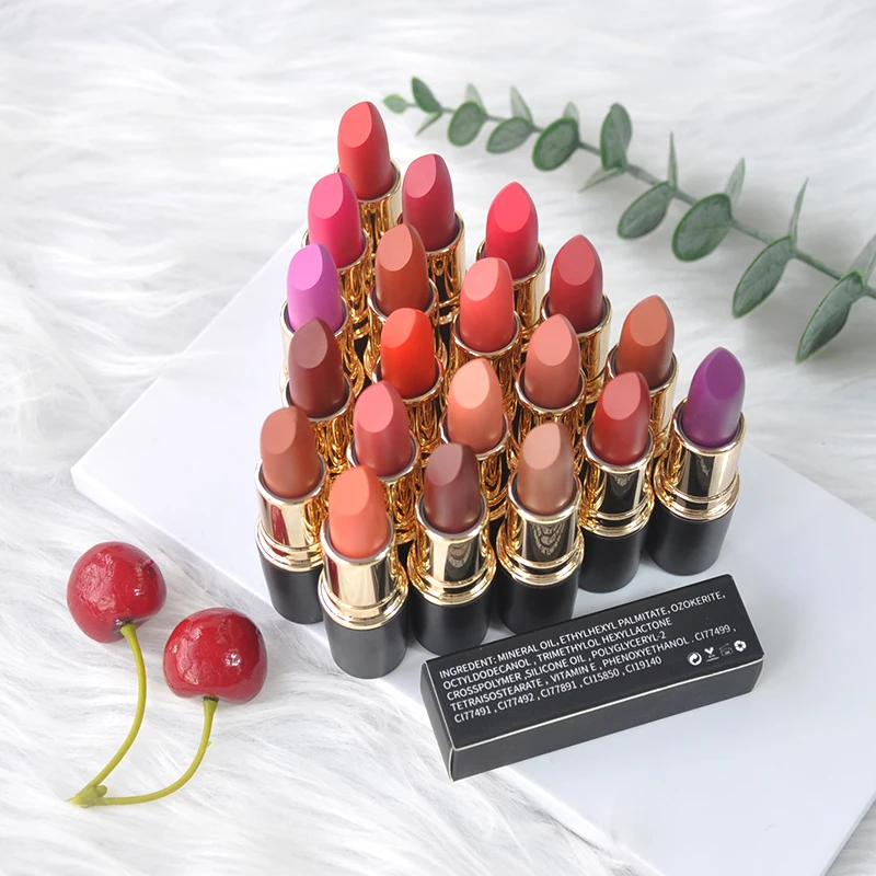 Customized Korean Colorful Cheap Vegan Moisturizing Silky Glossy Lipstick Vendor Lip Makeup