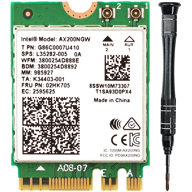 3000Mbps Dual Band 802.11ax Wifi 6 AX200NGW wireless network Card wi fi Adapter AX200 With BT 5.0