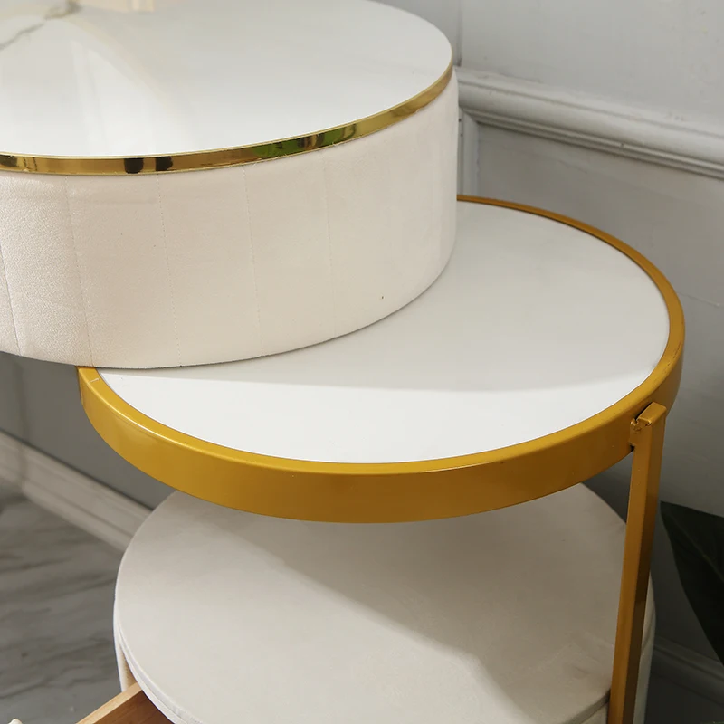 White Dresser matching mirror Modern Home console Dressing Desk Makeup Table Set vanity lighted mirrored bedside table