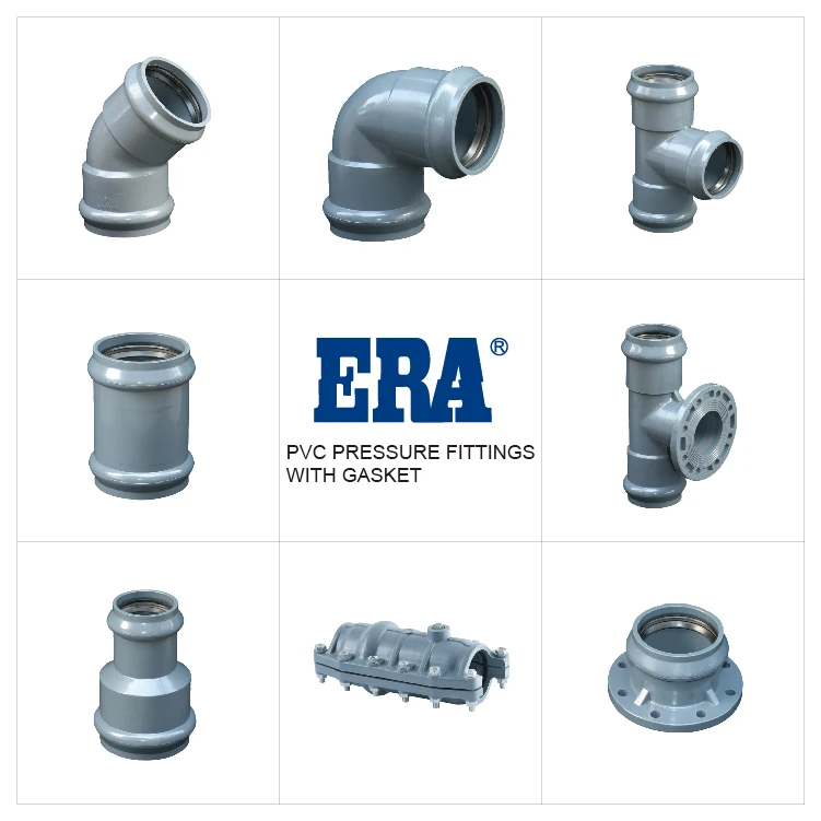 ERA PN10 Large Sizes PVC Pipes Fittings Repairing Coupling Joint With Screw