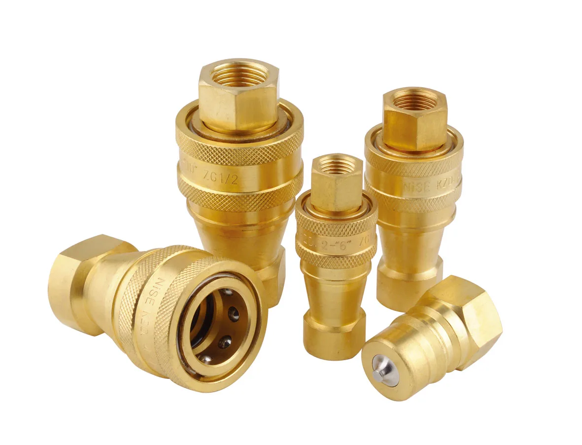 ISO7241-B brass hydraulic coupling  NPT thread coupler
