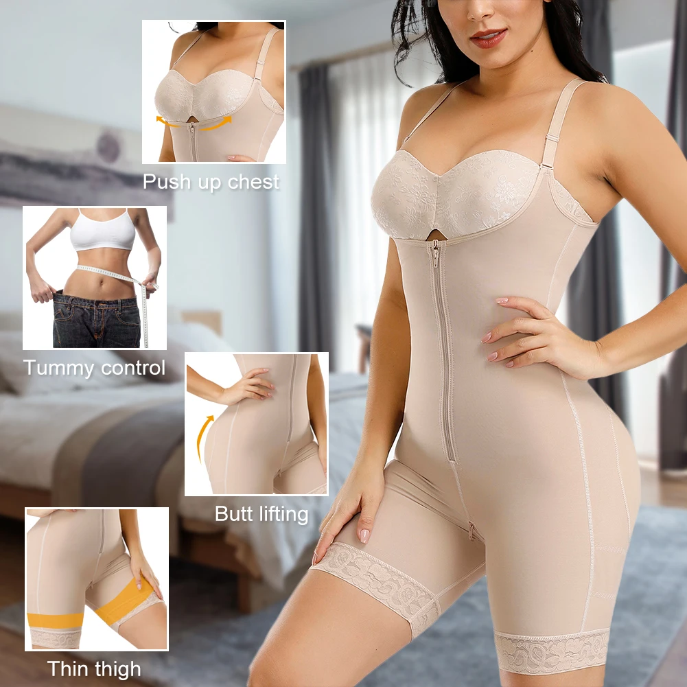 
Hot Sale Zipper Tummy Control Slimming Body Shaper Girdle High Waist Shaper 