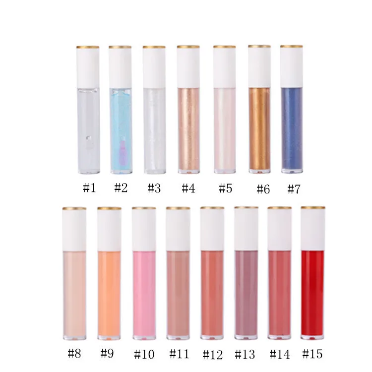 
2021 New Style Hot Selling Shiny Clear Waterprroof Vegan Nude Lip Gloss Vendor With Private Label 