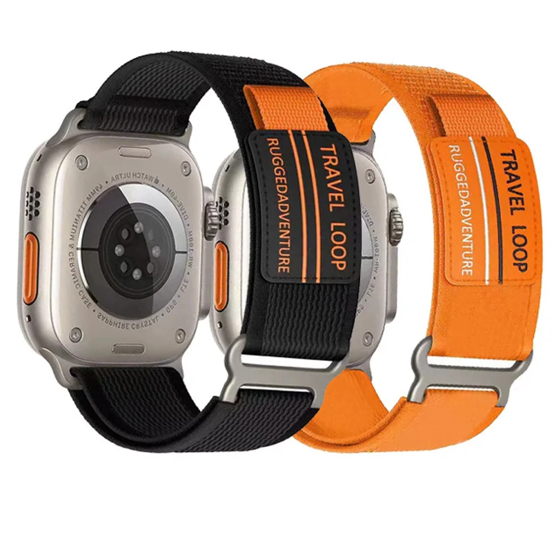 ShanHai Upgrade Design Trail Strap For Apple Watch Ultra 2 Band 49mm 41mm Nylon bracelet correa iwatch series 9 8 7 6 5 4 3 SE