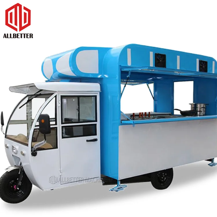 Мини-фургон для приготовления еды Tuk Coffee Van электрический грузовик трехколесный велосипед мороженого тележка продажи