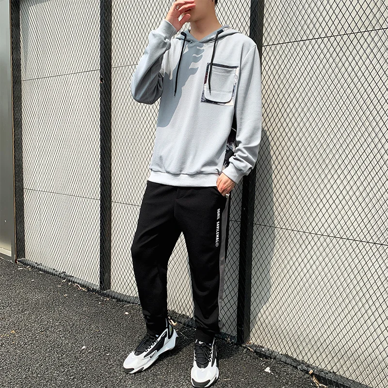 winter cotton tracksuit set hoodie pants 2 pieces men hoodies 100% cotton suits set for men  wears in turkey sudaderas hombre