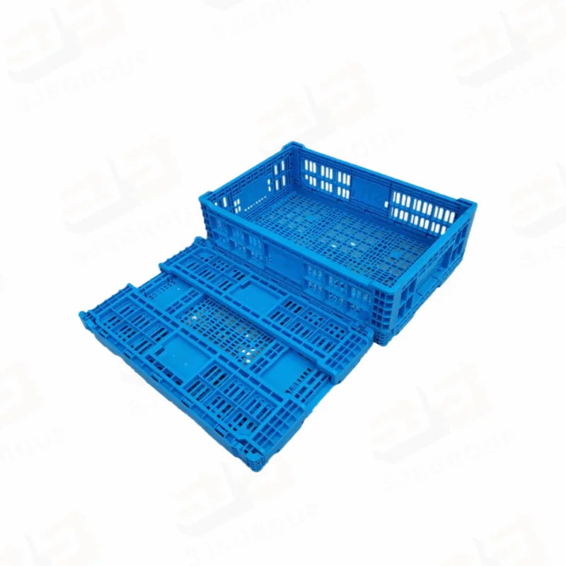 Heavy duty pp large mesh fruits vegetable foldable collapsible plastic pallet fruits vegetable foldable crate plastic mesh crate