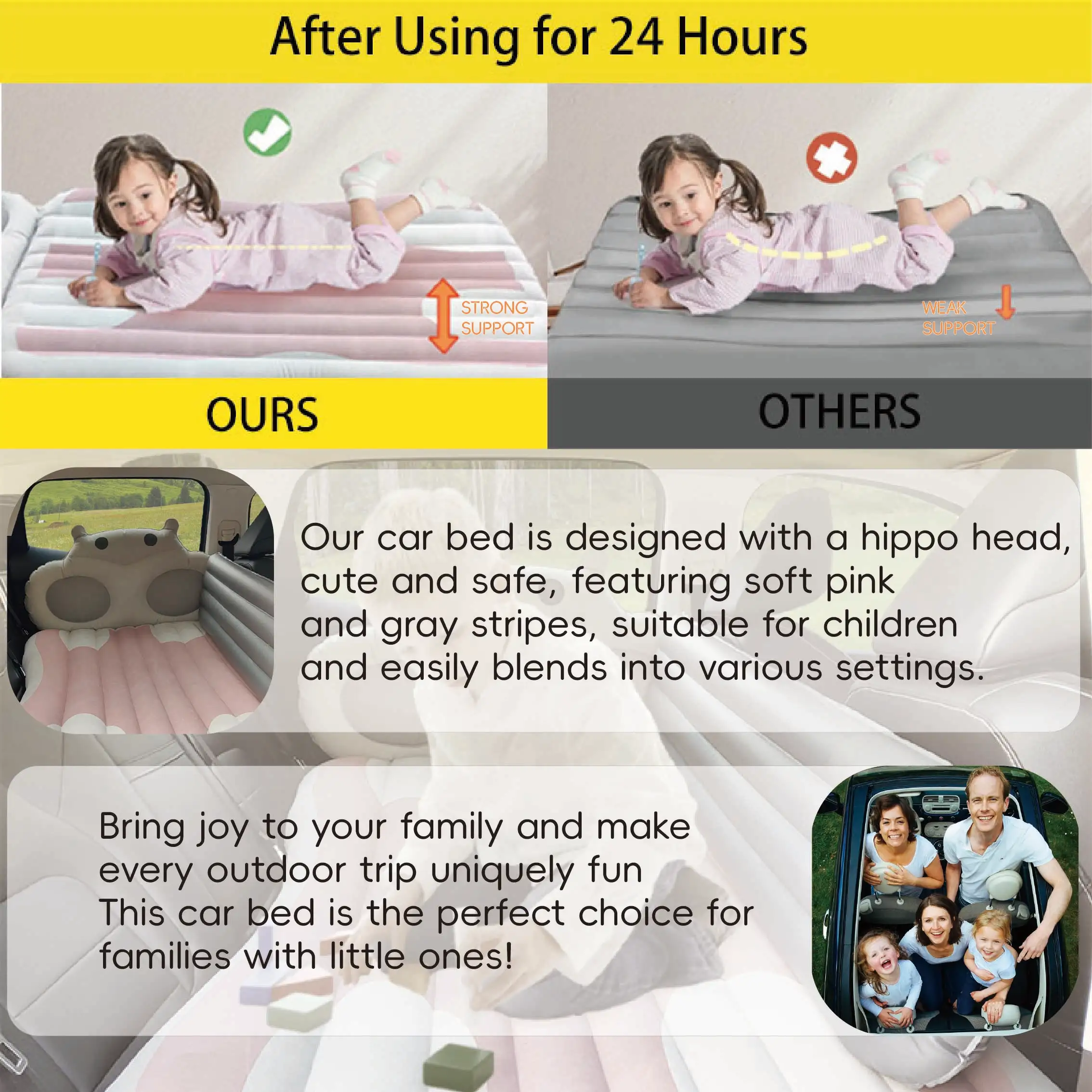 High Quality Inflatable Car Bed Mattress Truck Bed Air Mattress For Car Air Mattress