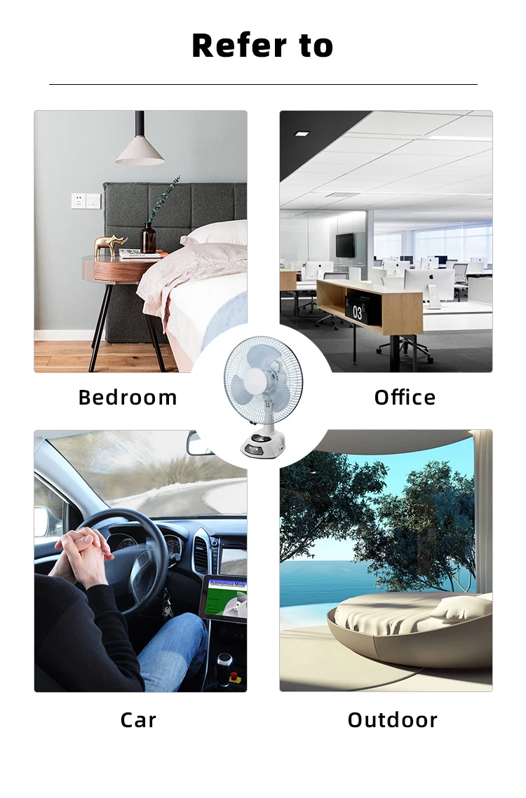 Table fan 12 inch mini ac dc 12 volt solar fan table electric fan with solar panel