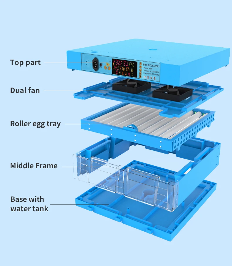 12V Battery power supply 64 chicken egg incubator cheap price for sale