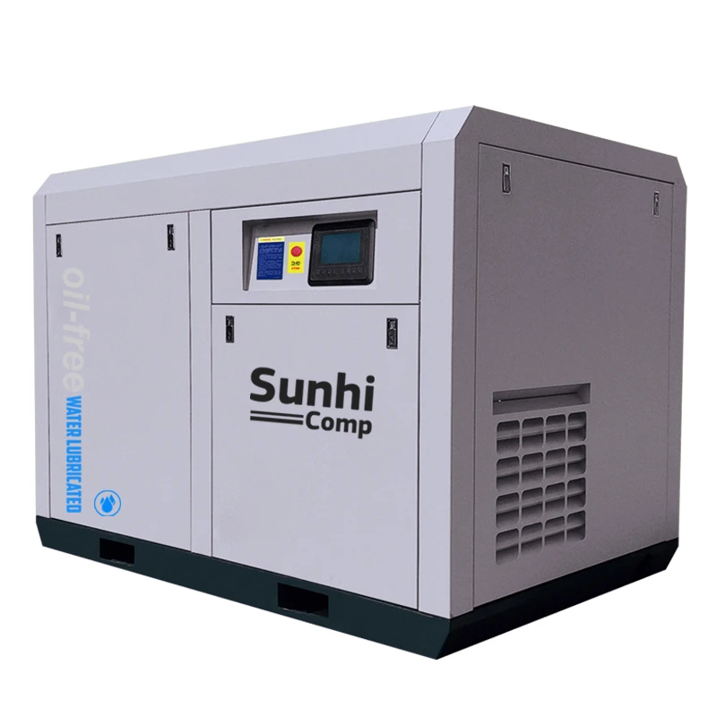 Durable 37KW Oil-Free Water-Lubricated Screw Compressor Silent and Reliable for Pile Foundations