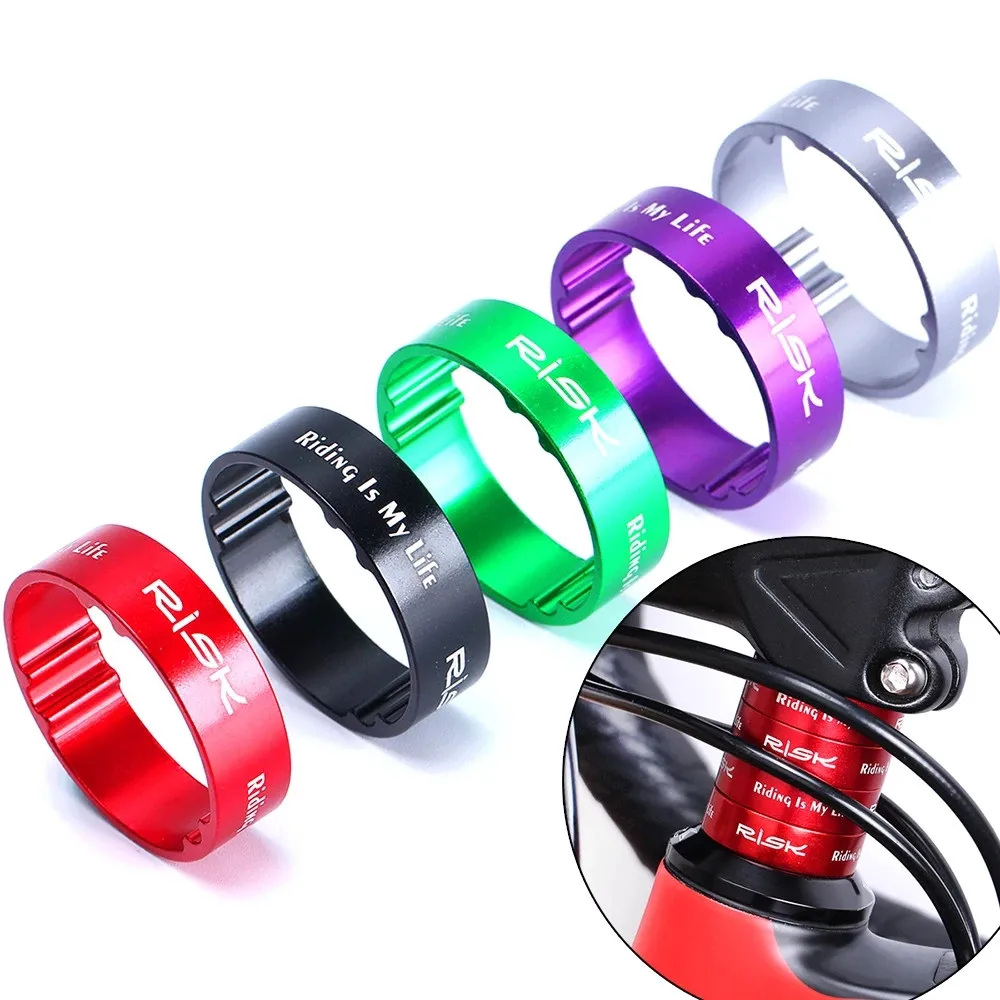 5/10mm Adjustment Aluminum Alloy Bike Bicycle Fork Washer Stem Headset Spacers Raise Handlebar Ring Cycling Accessory