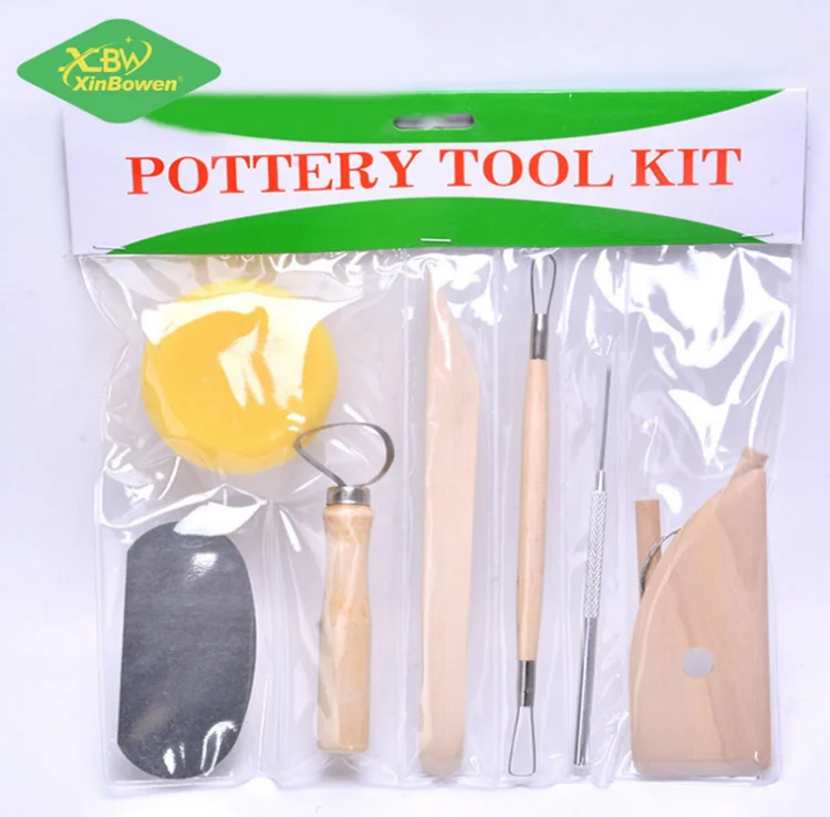 Pottery Tool Kit 8 Piece Sculpting Includesbwire Clay Cutter Loop Tool Needle Ribbon Too Double Wire End Fettling Knife