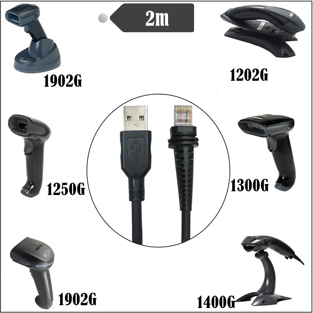 USB Cable 1900G-HD 1900G-SR 1902G-HD 1300G 1400G 1202G 1900G 1250G 1200G MS7580  Barcode Scanner USB Cables for Honeywell