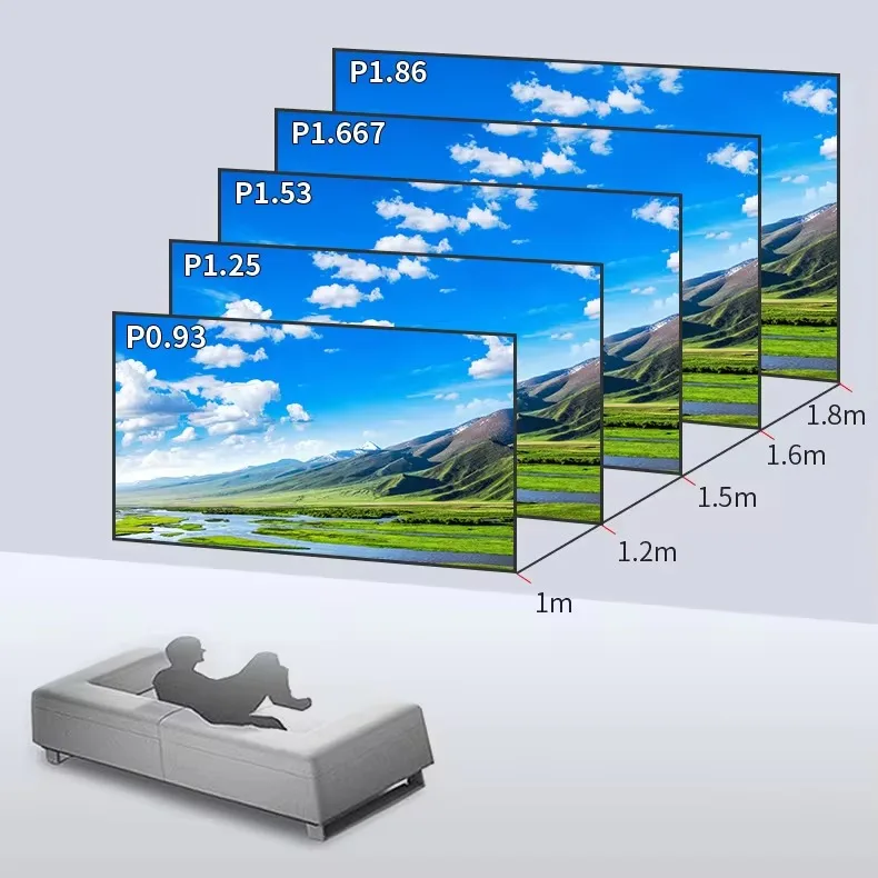 Front service p0.78 0.93 1.25 1.56 1.87 indoor flip chip cob screen micro led wall panel mini led tv display screen