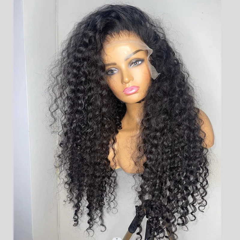 Human Hair Loose Deep Wave Wig,Transparent 360 Full Lace Front Wigs,Glueless Virgin Brazilian Pre Pluck Lace Human Hair Wigs
