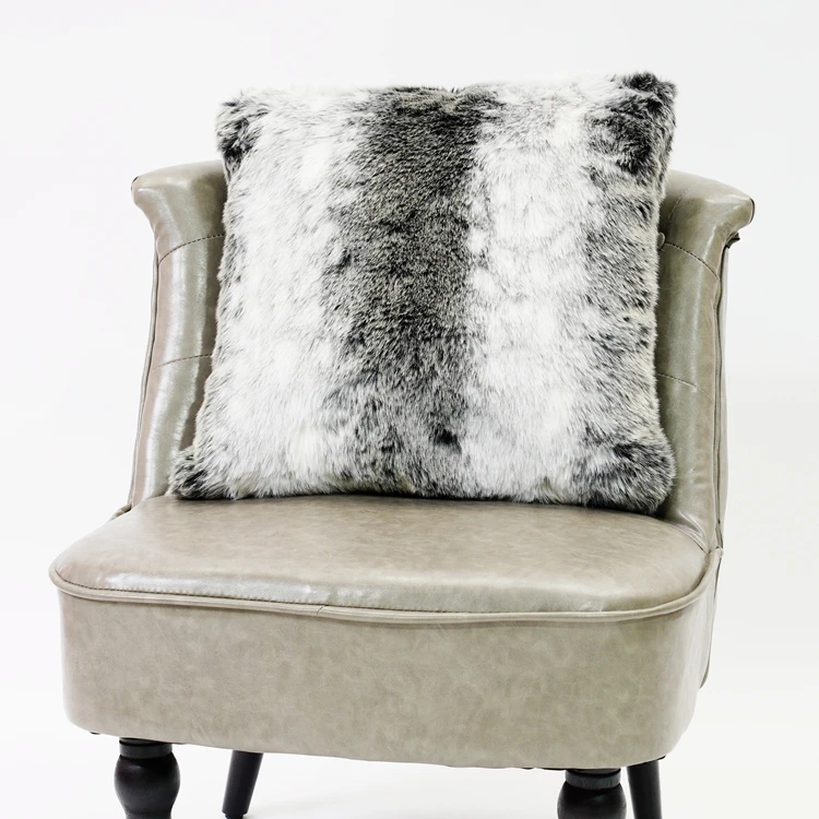 Luxury Printed High Pile Fur Home Decor Pillows Decorative Cushion Cover For Living Room