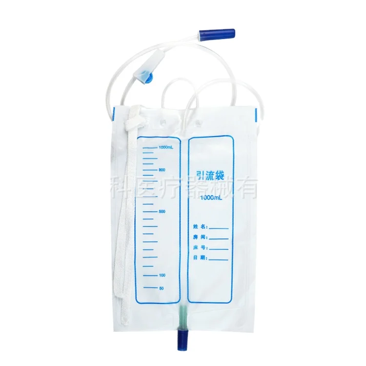 Disposable medical catheterization bag drainage bag