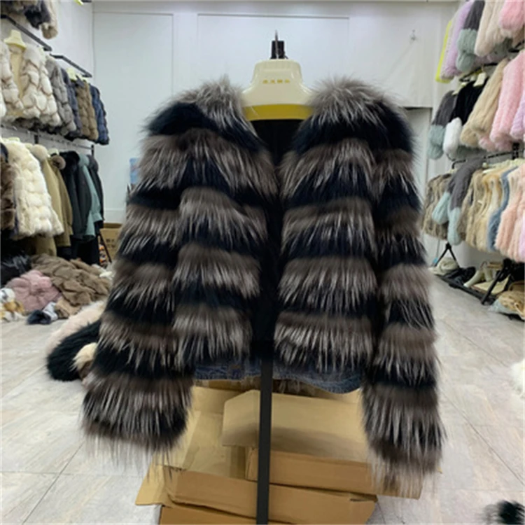 High Quality Factory Best Price Silver Fashion Versatile Short Coat Luxury Fur Women Coat