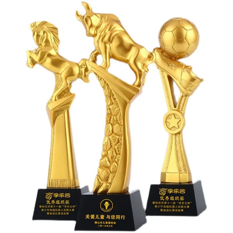 JINZUN Factory wholesale price world game competition trophy award crystal base cup custom letters