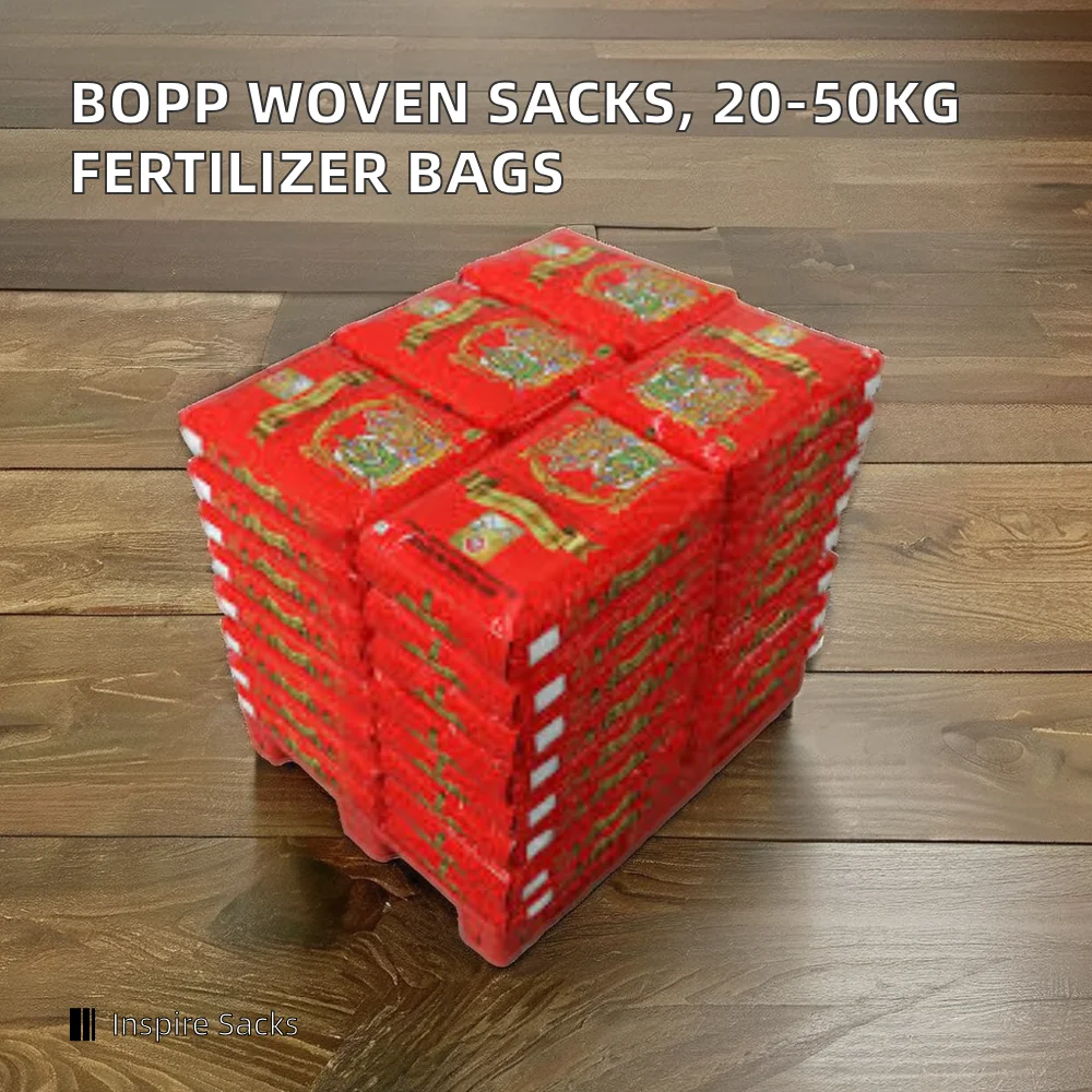 Empty BOPP Laminated Plastic Polypropylene PP Woven Sack 20kg 25kg 50kg Organic PE Fertilizer Packing Bag Offset Printing
