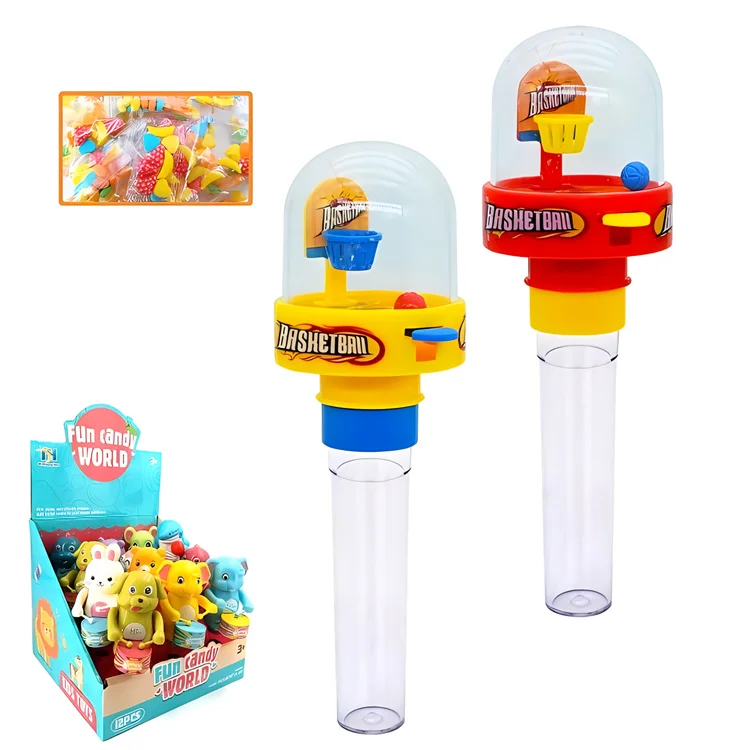 Funny surprise gift mini slam dunk toys basketball game plastic candy toy for kid