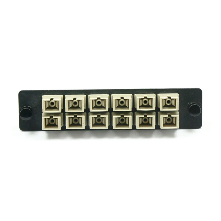 
12 Ports LC Duplex SC Simplex 12 fibers Beige MM LGX Adapter Plate 