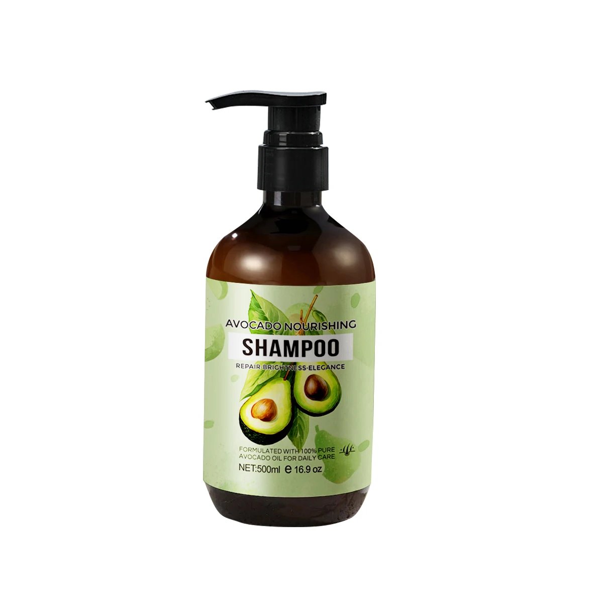 Private Label Natural Organic Avocado Sulfate Free Nourishing Hair Shampoo Set Repairing Shea Butter Shampoo and Conditioner