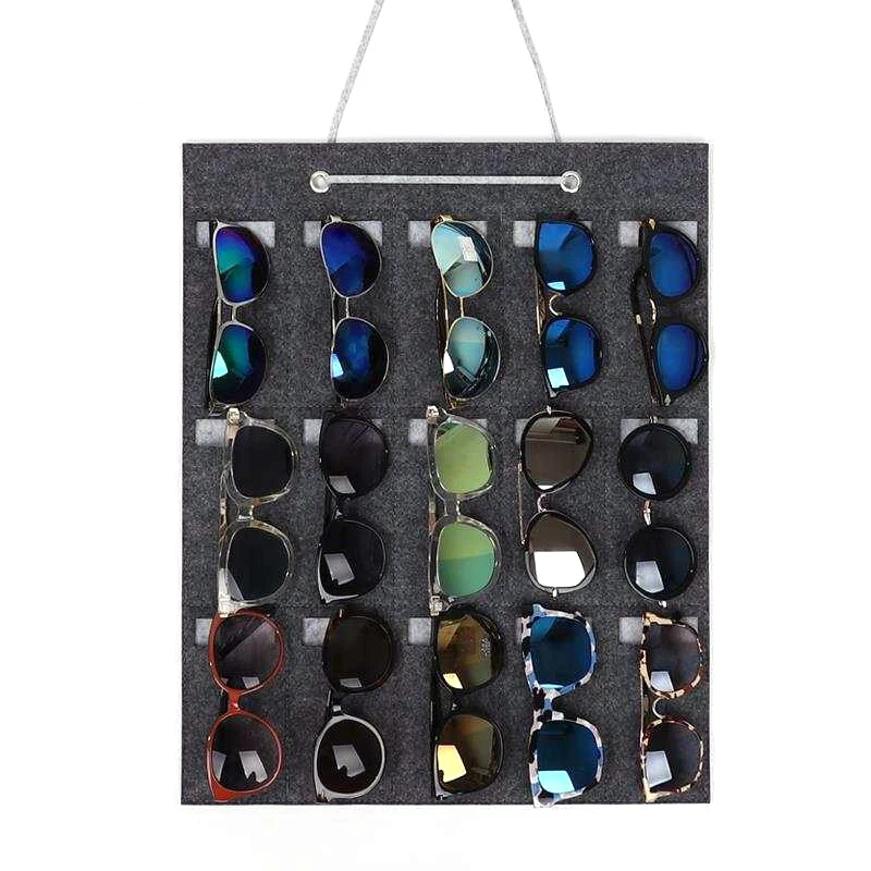 Convenient glasses Storage Box Wall Hanging Demonstration solar wall shows high level sensor sunglasses storage display bag