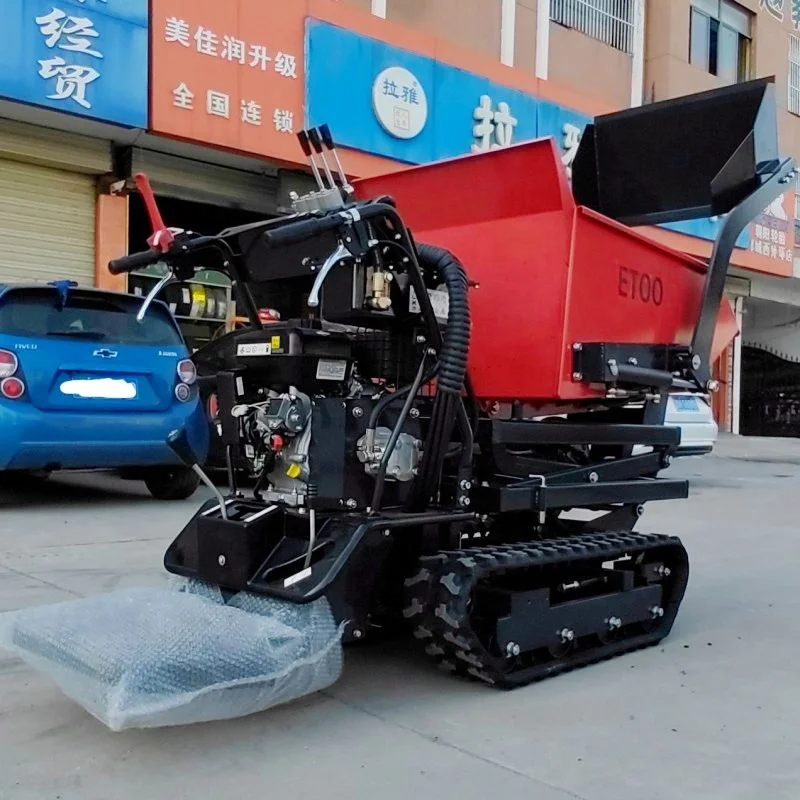 CE Approved 500Kg Load Capacity Gasoline Engine Power Rubber Track Agriculture Mini Dumper