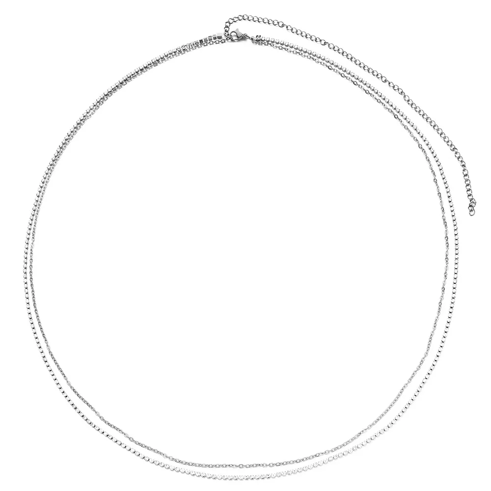 Stainless Steel Multi Layer Crystal Waist Chain Belly Body Chain For Women Summer Fashion Beach Bikini Sexy Crystal Body Jewelry