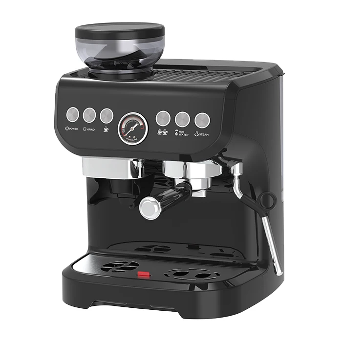 Catering Equipment Coffee Machine 4 in One Espresso Coffee Machine with Milk Frother and Pressure Meter