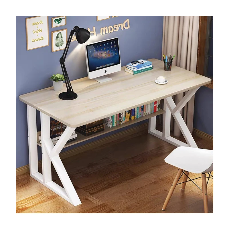 Quality Assurance Black Willow 80*45*73Cm Density Fiberboard(Mdf) K Shaped Computer Pc Gaming Desk