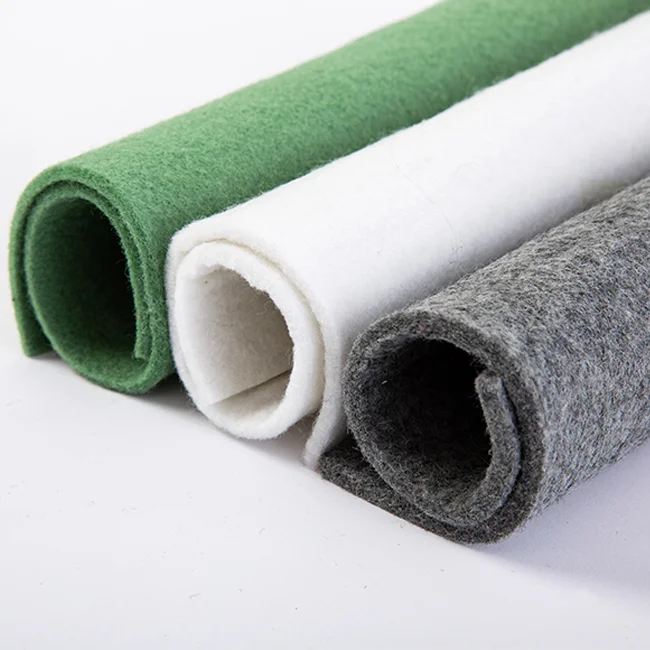 chemical fiber soft needle punched carpet 100% recycled polyester felt fabric rolls