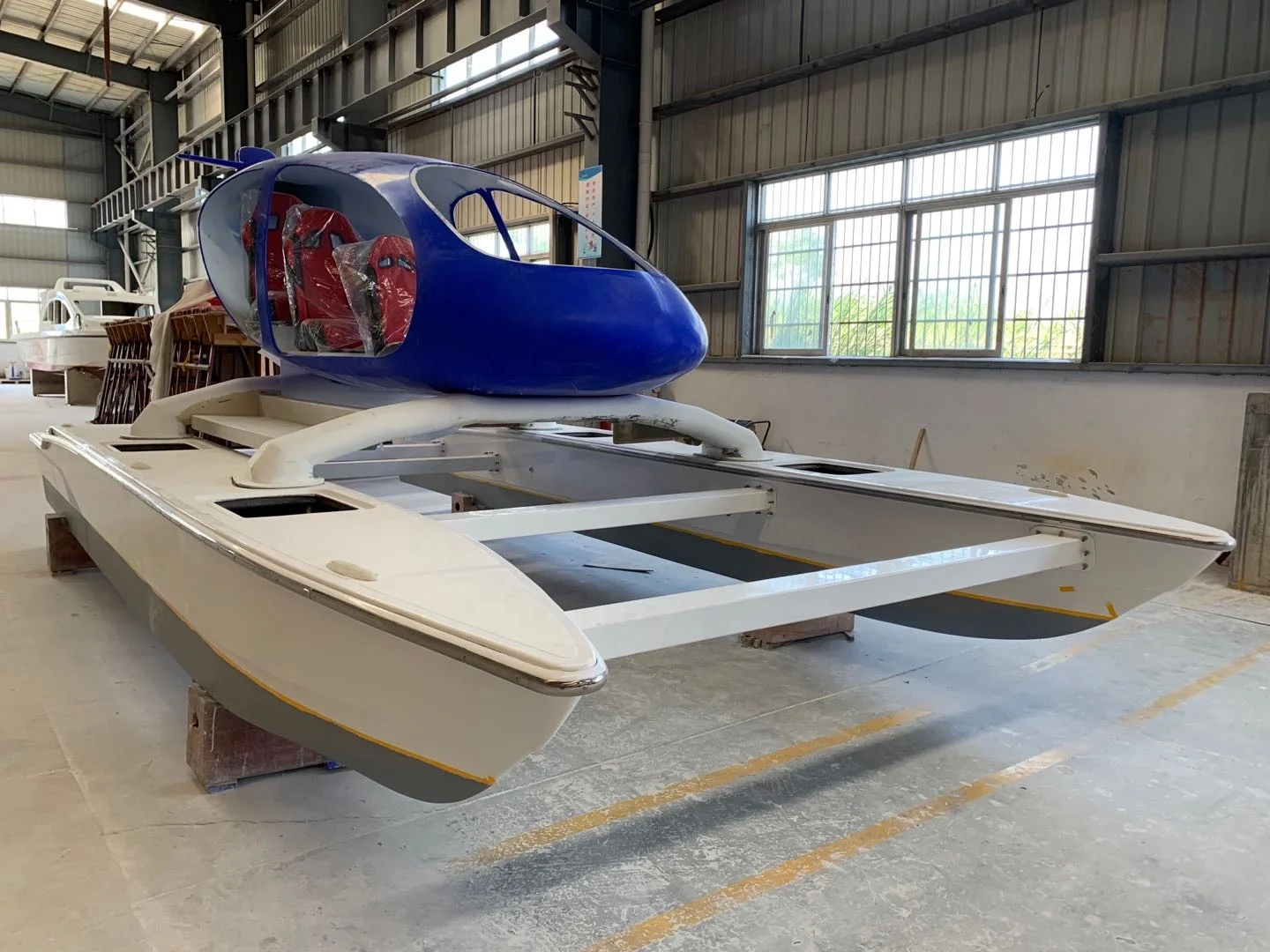 Catamaran  water  helicopter   fiberglass  Entertainment  boat  for  sale