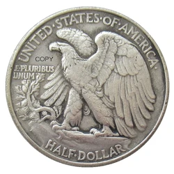 Reproduction 1916 P/D/S  Walking Liberty Half Dollar Silver Plated Decorative Commemorative Coins