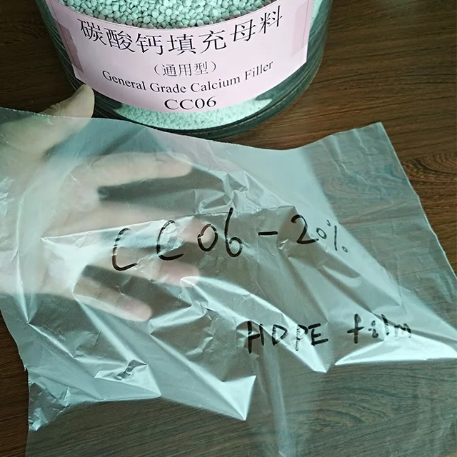 CaCO3 Filler Plastic Masterbatch HDPE Granules Shopping Bags