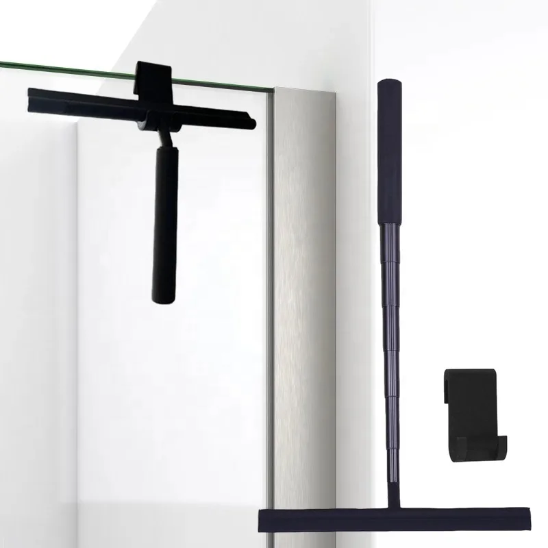 OEM/ODM Retractable Shower Squeegee Customized Silicone Floor Wipers Window Washer Water Blade with Long Handle